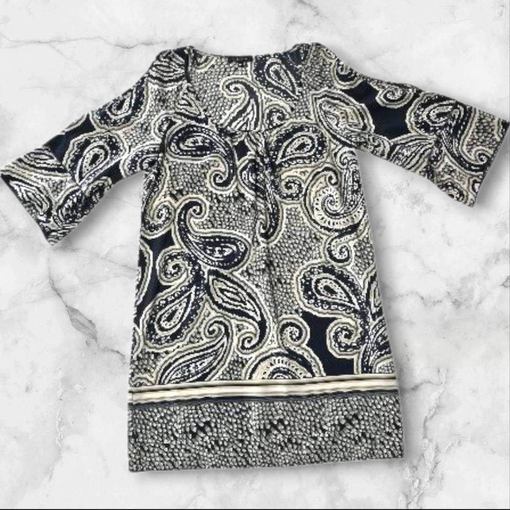 Glam Woman Half Sleeve Paisley Dress Size Medium- A15